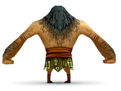 Low Poly Cartoon Creature Villager Man Low-poly 3D model