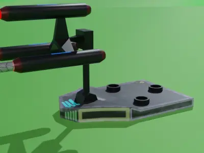 Missile Launcher Low-poly 3D model purchase
