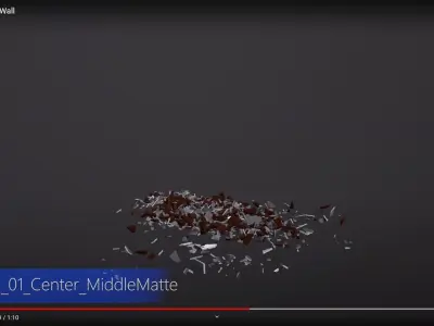 BrickWall 01 Center MiddleMatte Low-poly 3D model