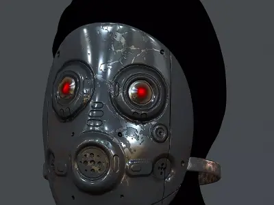 Gas mask helmet 3d model scifi Low-poly  Low-poly 3D model 576