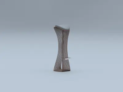 Modern Elegant Bar Stool 3D model