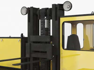 Side Loader Forklift Rigged for Maya 3D model