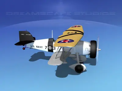 Curtiss F-11-C2 Goshawk V05 3D model