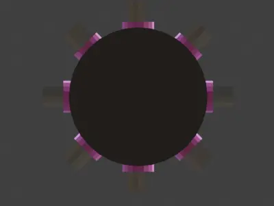 Tack Shooter Low-poly 3D model