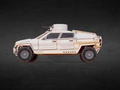 Military Suv Gameready Low-poly 3D model