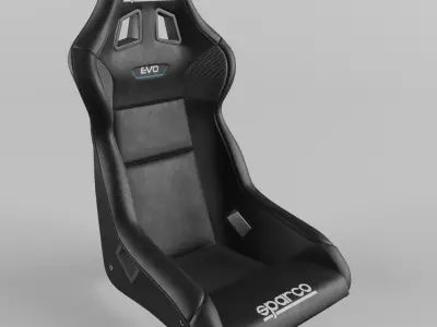 Racing Seat Sparco EVO QRT leather 3D model