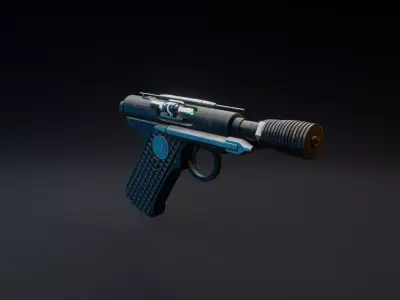 StarWars DT-12 heavy blaster Low-poly 3D model