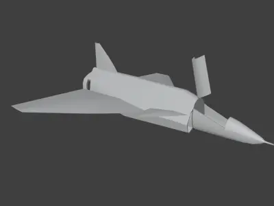 Fighter Jet Saab 37 Viggen Free low-poly 3D model