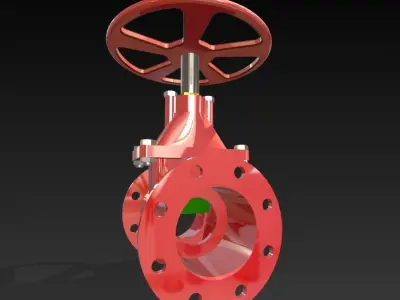 Valve gate Free 3D model