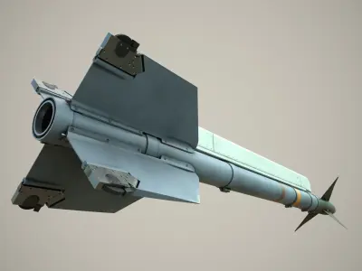 AIM-9 Sidewinder Missile Low-poly 3D model
