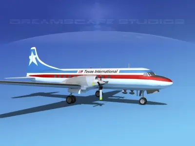 Convair CV-580 Texas Intl 3D model
