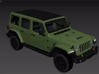 3D model of a Jeep Wrangler 3D model