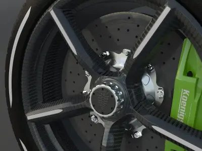  Koenigsegg Wheels Assembly Free 3D model