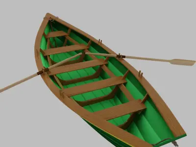 Grand Banks Dory Rowboat 3D model