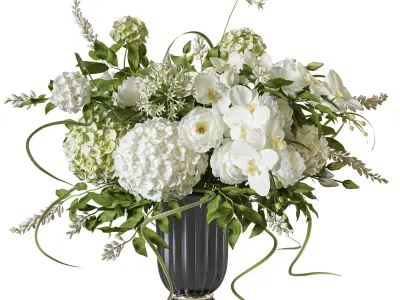 Flower Set 123 Free 3D model