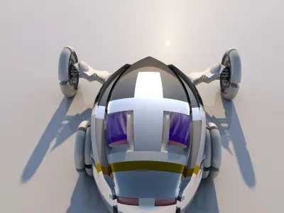 Sci fi Car Free 3D model