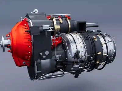 Engine TPE331 3D model