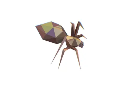 Animated Spider LowPoly Art Insect Low-poly 3D model