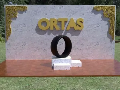 ORTAS TIRE NO 28 GAME READY Low-poly 3D model