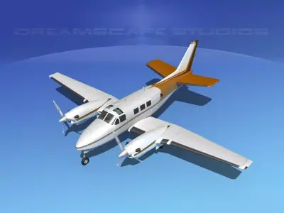 Beechcraft King Air C90 V15 3D model