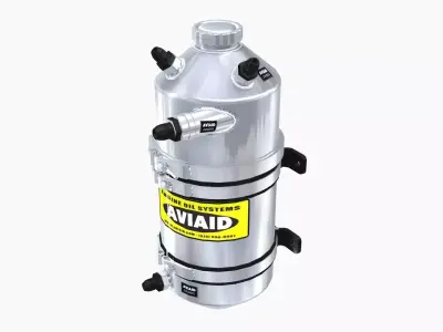 Aviaid Dry Sump Oil Tank Low-poly 3D model