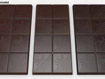 Lindt Dark Chocolate Bar 35g 3D model