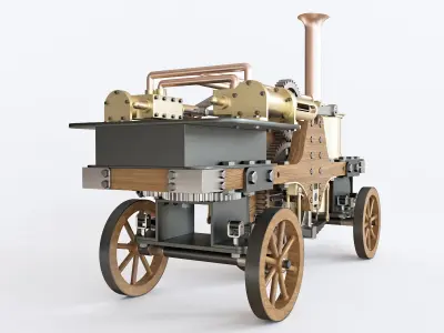 Patrick Stirling Steam Traction Engine 3D model