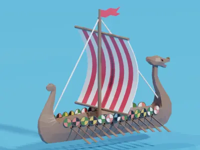 Viking Longship 3D model