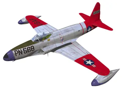 lockheed F-80 shooting star 3D model