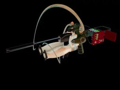 Sci-Fi Energy Rifle  Low-poly 3D model