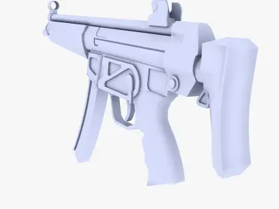 MP5 Submachine Gun Low-poly 3D model buy