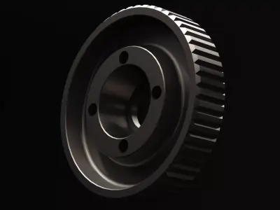 Aluminum Racing Flywheel for 4-Shoe Low-poly 3D model