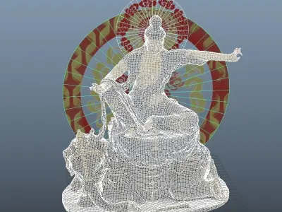 Buddhist bodhisattva 3D model