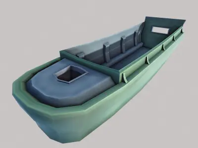 Landing Boat Low-poly 3D model
