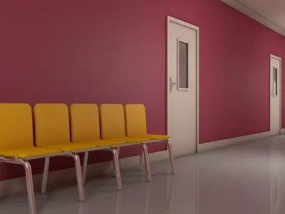 Hospital Corridor Hallway 3D model
