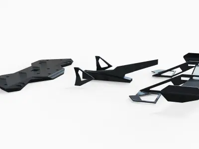 spoiler tuning part bumper kit 3D model