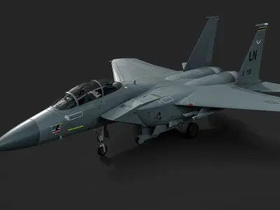 F-15E Strike Eagle Low-poly 3D model