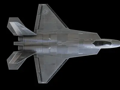 TAI TF-X Turkish stealth Fighter Low-poly 3D model