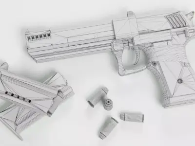 Mutineer MK-1 Handgun Low-poly 3D model