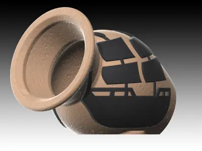 Aquarium-ornaments Octopus-pot -ship- Free 3D print model