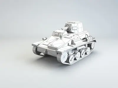 Low Poly Type 94 TK tankette Low-poly 3D model