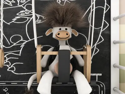 toys and furniture set  Low-poly 3D model