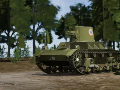 tank ww2 thai army Free 3D model