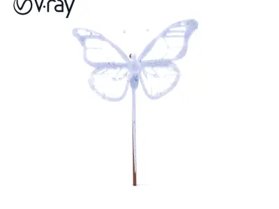 Butterfly Model Pack for Interactive Environments Low-poly 3D model