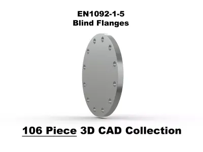EN1092-1-5 Blind Flanges 3D model