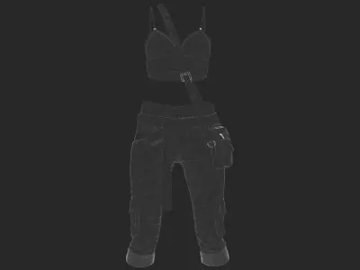 Girls Outfit 13 - Marvelous Designer 3D model
