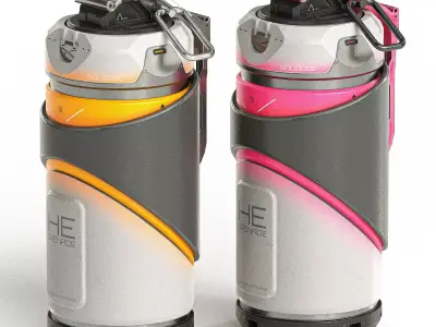 Sci-fi Grenade V9 PBR Low-poly 3D model