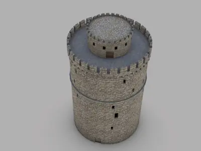 White Tower of Thessaloniki Low-poly 3D model