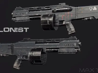 COLONIST - COMBAT SHOTGUN Free low-poly 3D model