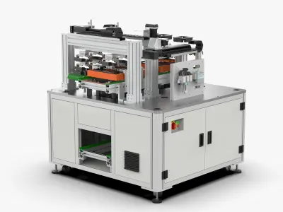 Automatic Glue Detection Stringing Machine 3D model